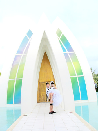 玩拍婚紗 第二站 關島 最水教堂 海之教堂   (82)婚紗照用