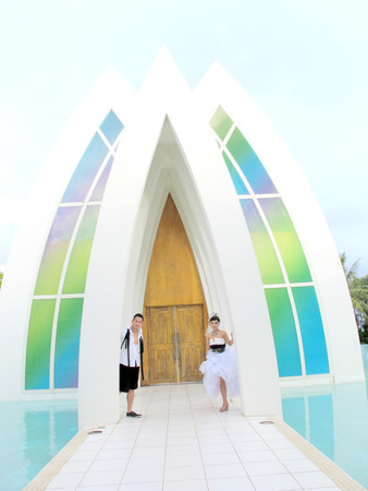 玩拍婚紗 第二站 關島 最水教堂 海之教堂   (86)婚紗照用