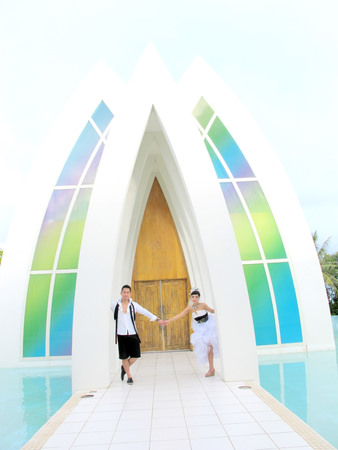 玩拍婚紗 第二站 關島 最水教堂 海之教堂   (87)婚紗照用