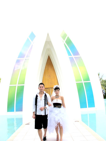 玩拍婚紗 第二站 關島 最水教堂 海之教堂   (78)婚紗照用